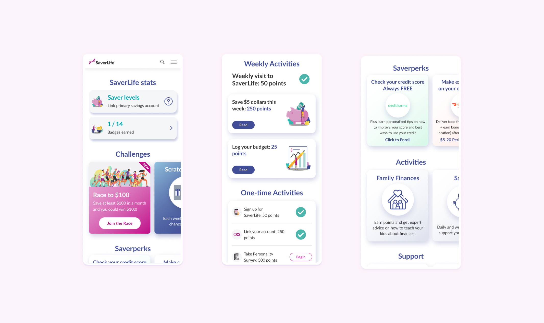 SaverLife screen