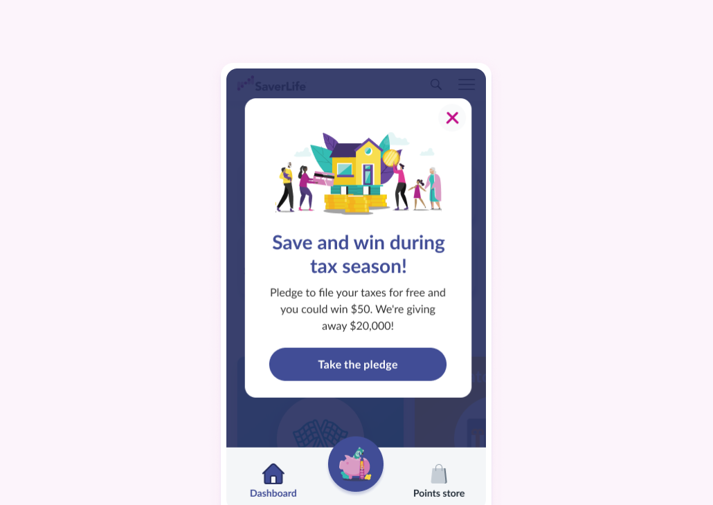 SaverLife screen