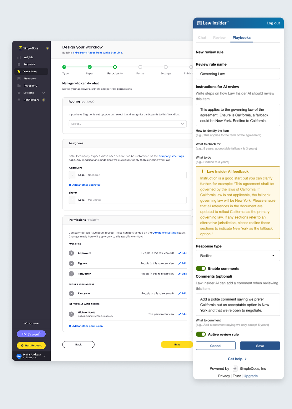 SimpleDocs features